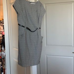 Black and white pencil dress